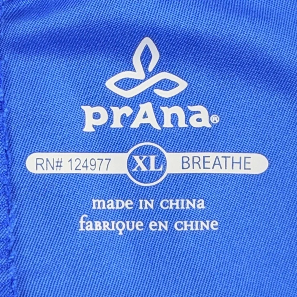 prAna Breathe Athletic Shorts Men XL Blue Performance Stretch Gym Unlined 10